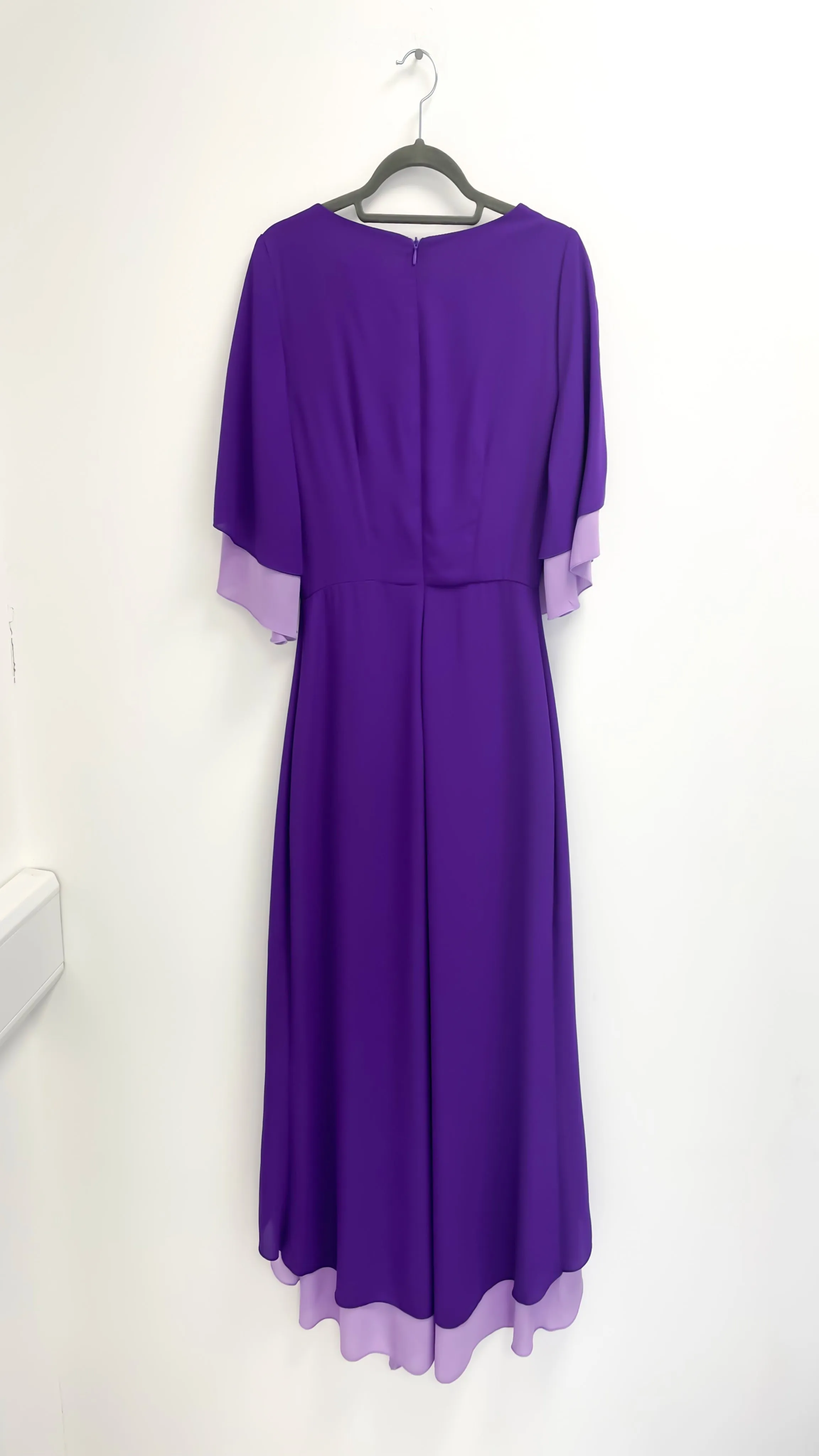 1-A1384 Cosima Purple 2 Tone Flare Dress