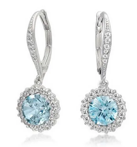 925 Silver Solitaire Round CZ Drop Earring