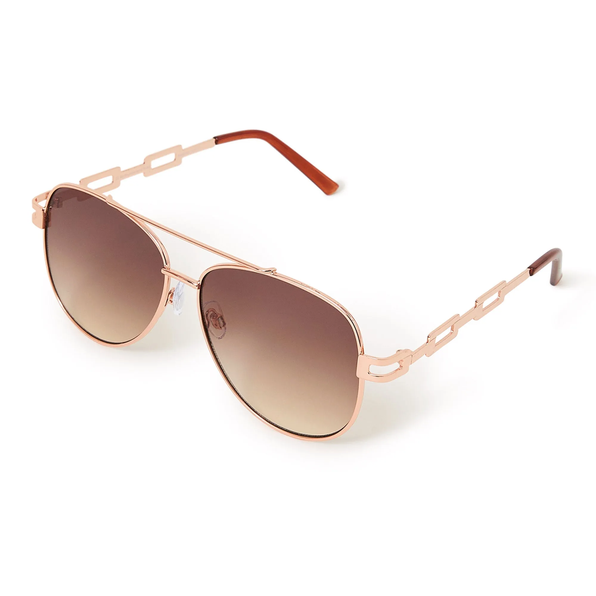 Accessorize London Women's Chain Detail Aviator Sunglasses