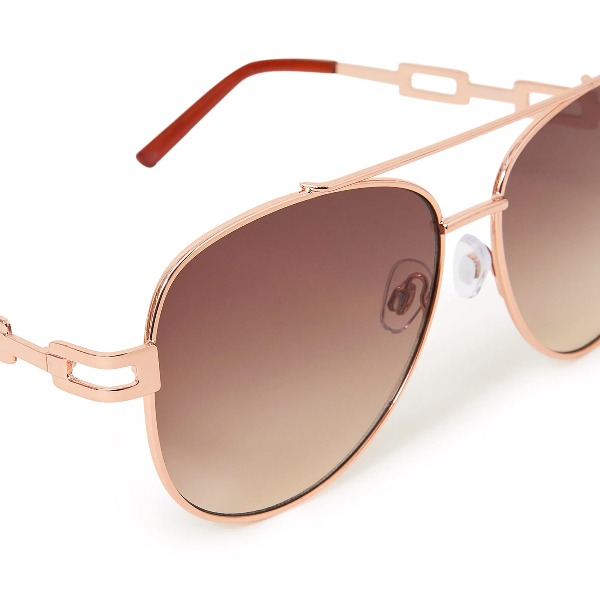 Accessorize London Women's Chain Detail Aviator Sunglasses