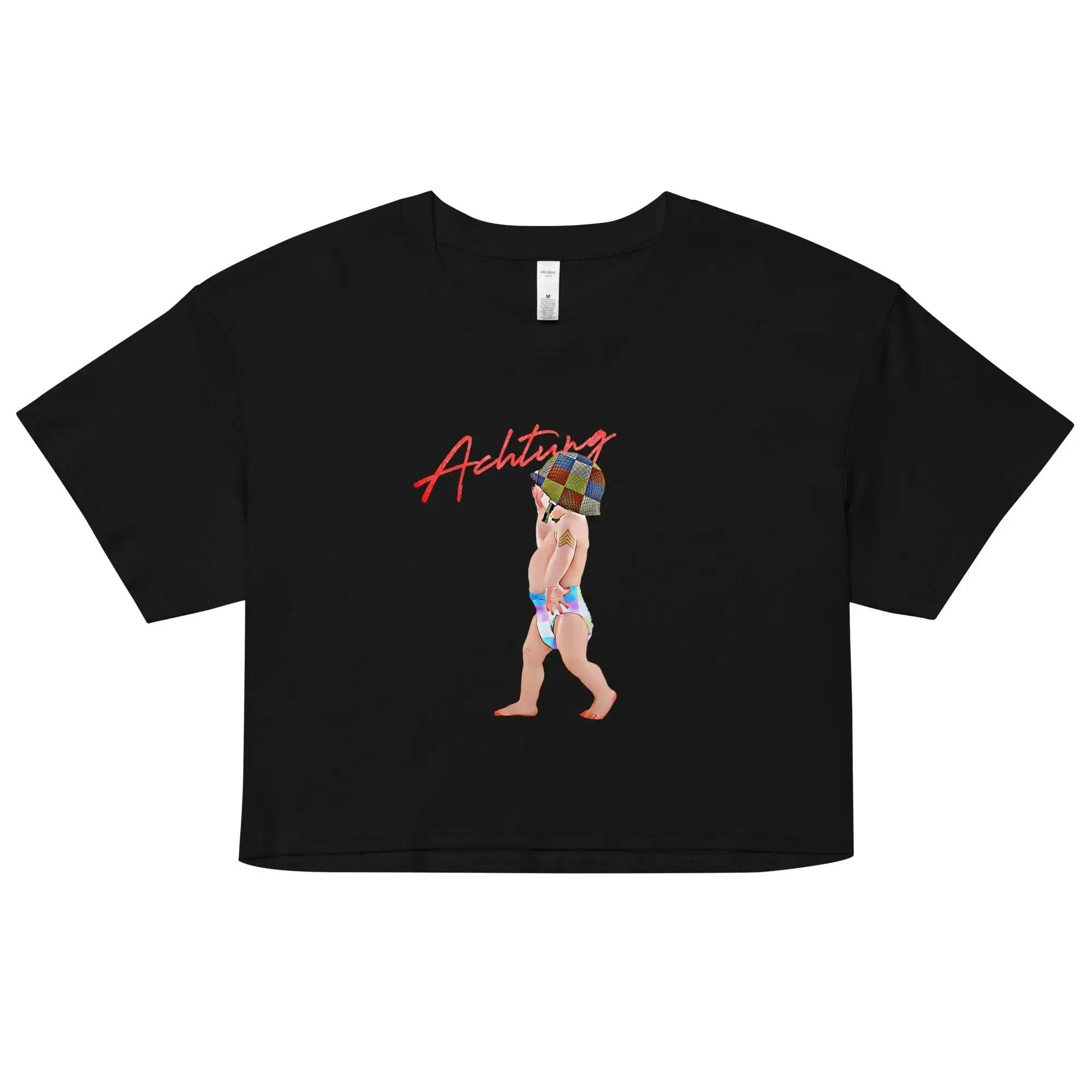 Achtung baby Women’s crop top