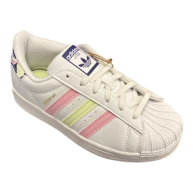 Adidas Originals girls' sneakers Superstar C GY3331 white-pink-lime