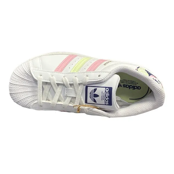 Adidas Originals girls' sneakers Superstar C GY3331 white-pink-lime