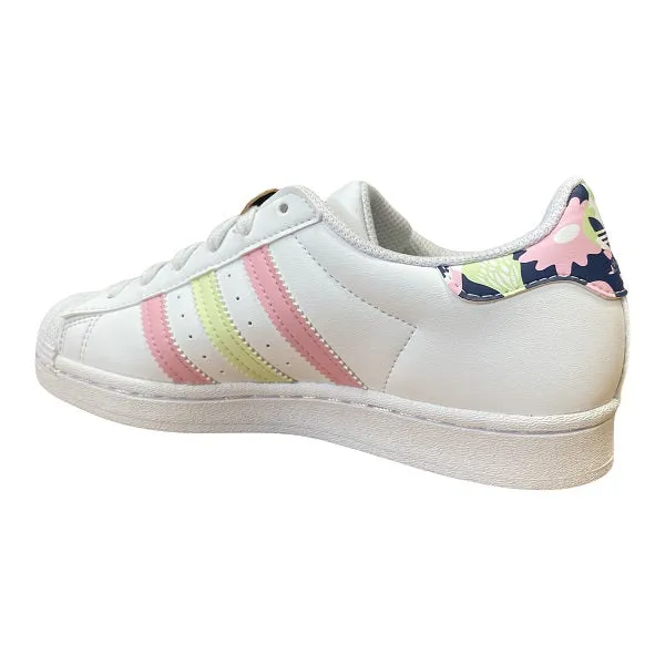 Adidas Originals Superstar GY3330 white lemon pink girl sneakers shoe