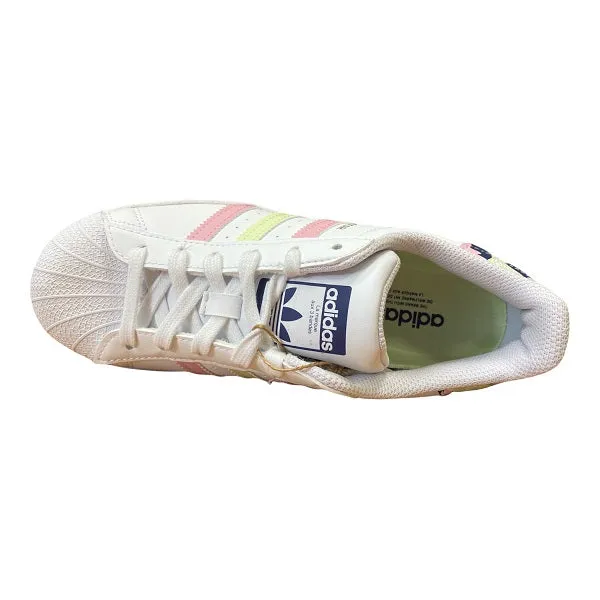 Adidas Originals Superstar GY3330 white lemon pink girl sneakers shoe