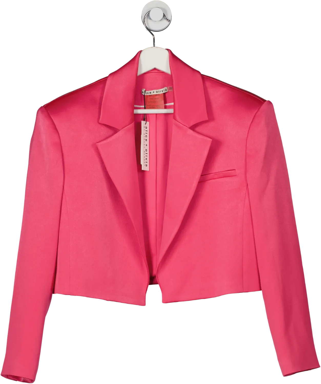 Alice   Olivia Pink Shan Boxy Oversized Cropped Blazer UK XS