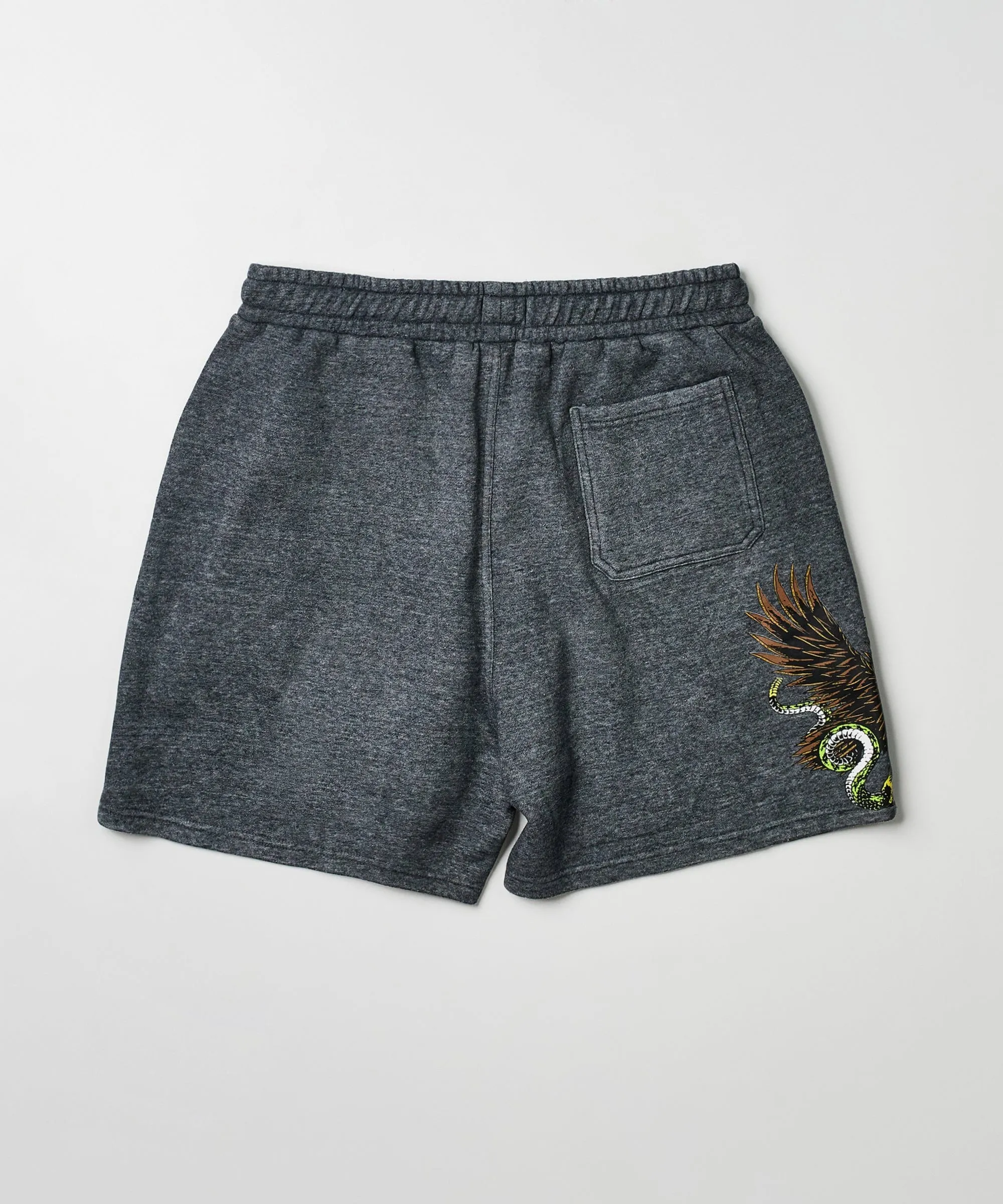 All We Trust Burnout Wash Shorts - Charcoal