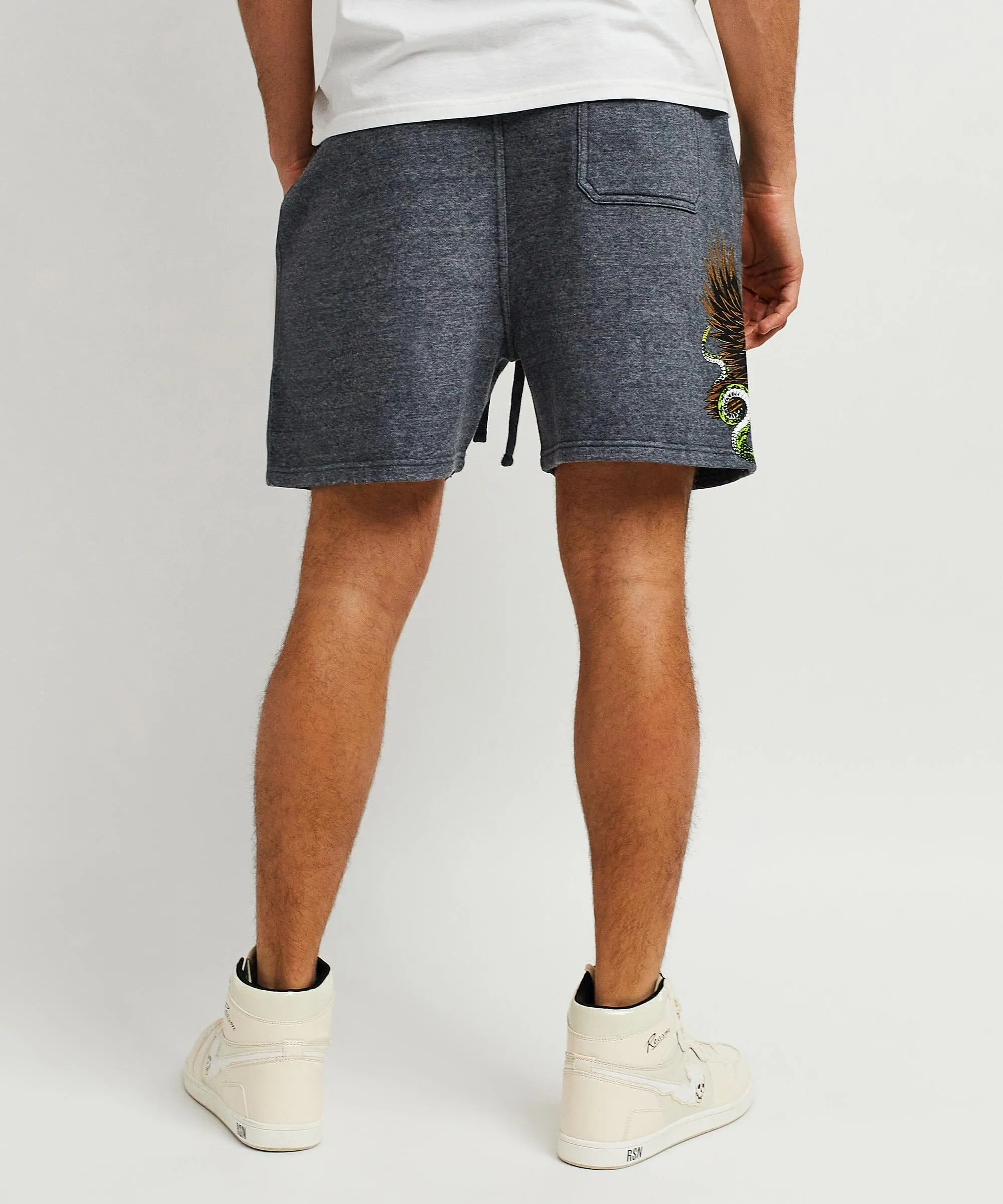 All We Trust Burnout Wash Shorts - Charcoal