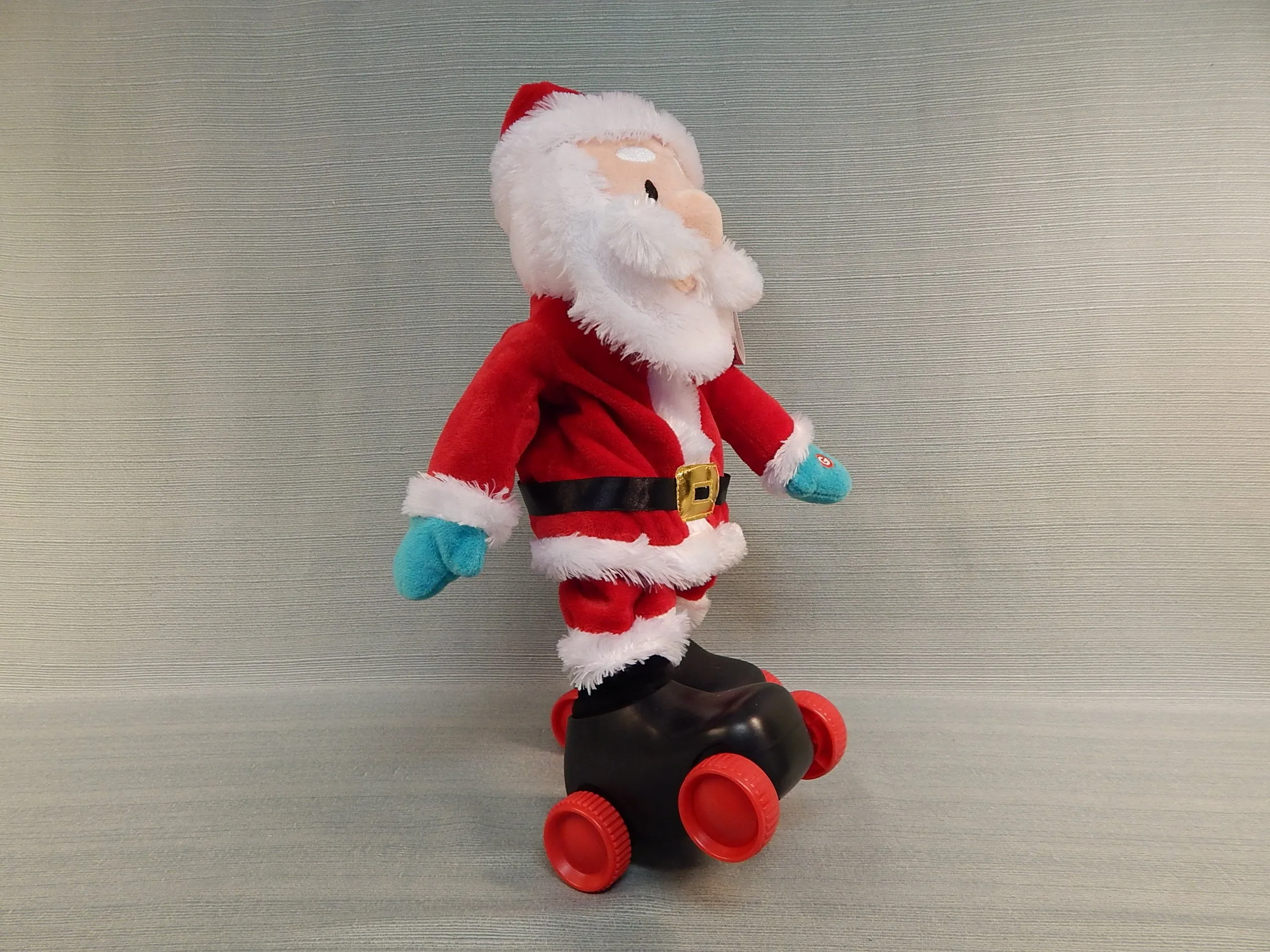 Animated Skating Santa Plush Christmas Doll - Like New!