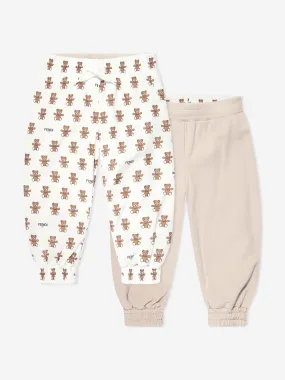 Baby Bear Logo Reversible Joggers in Ivory