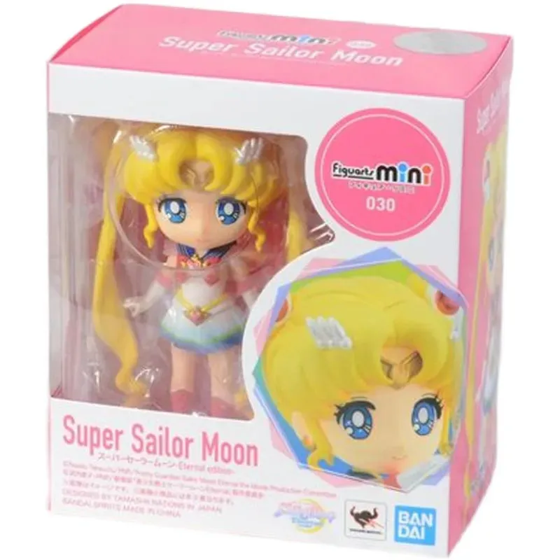 Bandai Sailor Moon Figure Figuarts Mini Theater Version Super Sailor Moon Genuine Anime Figure High Quality