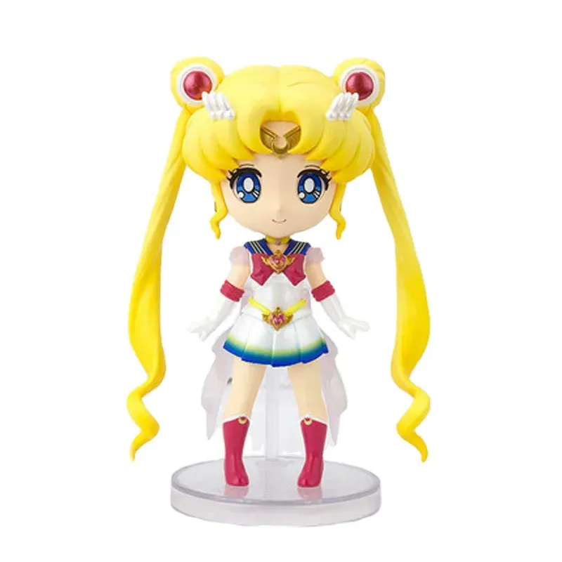 Bandai Sailor Moon Figure Figuarts Mini Theater Version Super Sailor Moon Genuine Anime Figure High Quality