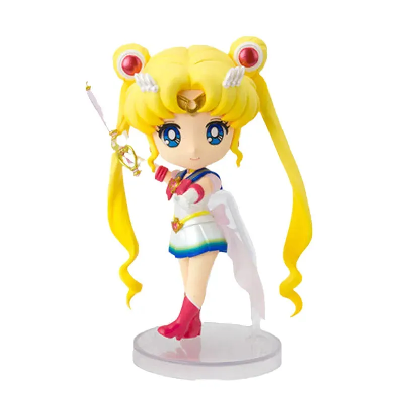 Bandai Sailor Moon Figure Figuarts Mini Theater Version Super Sailor Moon Genuine Anime Figure High Quality