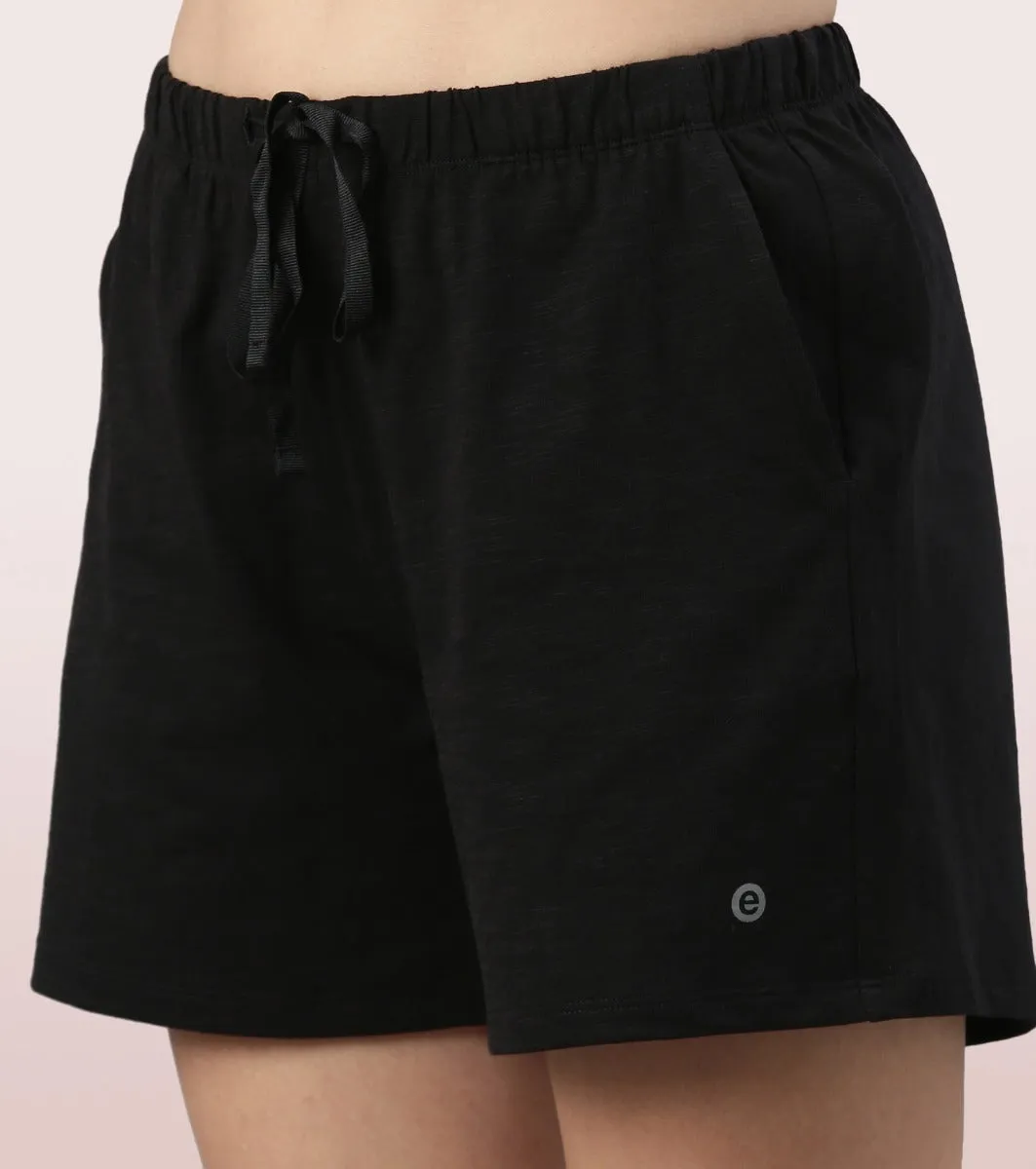 Basic Shorts | Mid-Thigh Length Jersey Shorts With Pockets