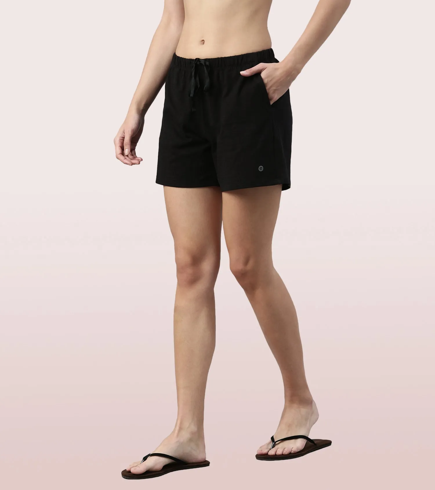 Basic Shorts | Mid-Thigh Length Jersey Shorts With Pockets