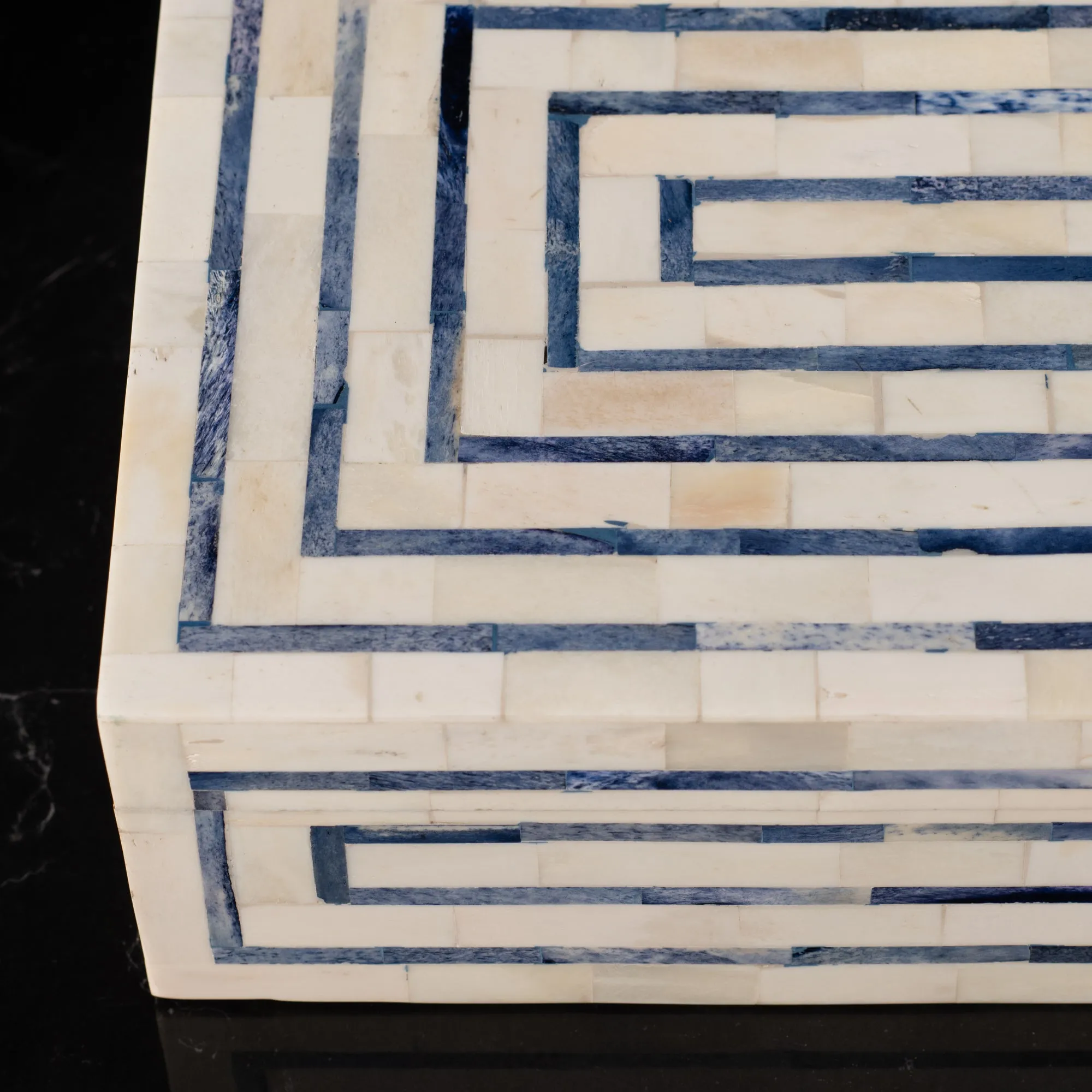 Blue and White Bone Box