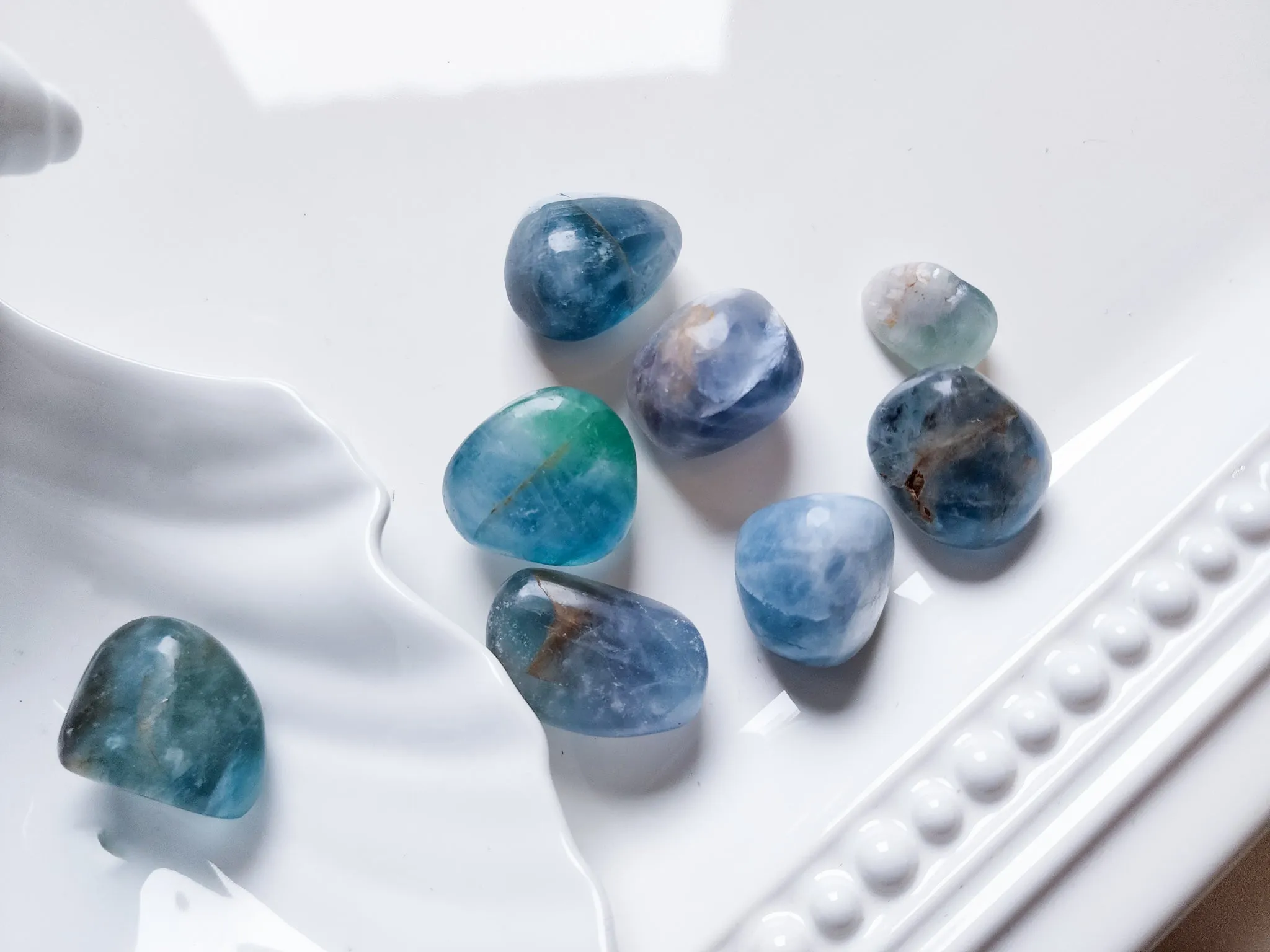 Blue Fluorite Tumbled Stone