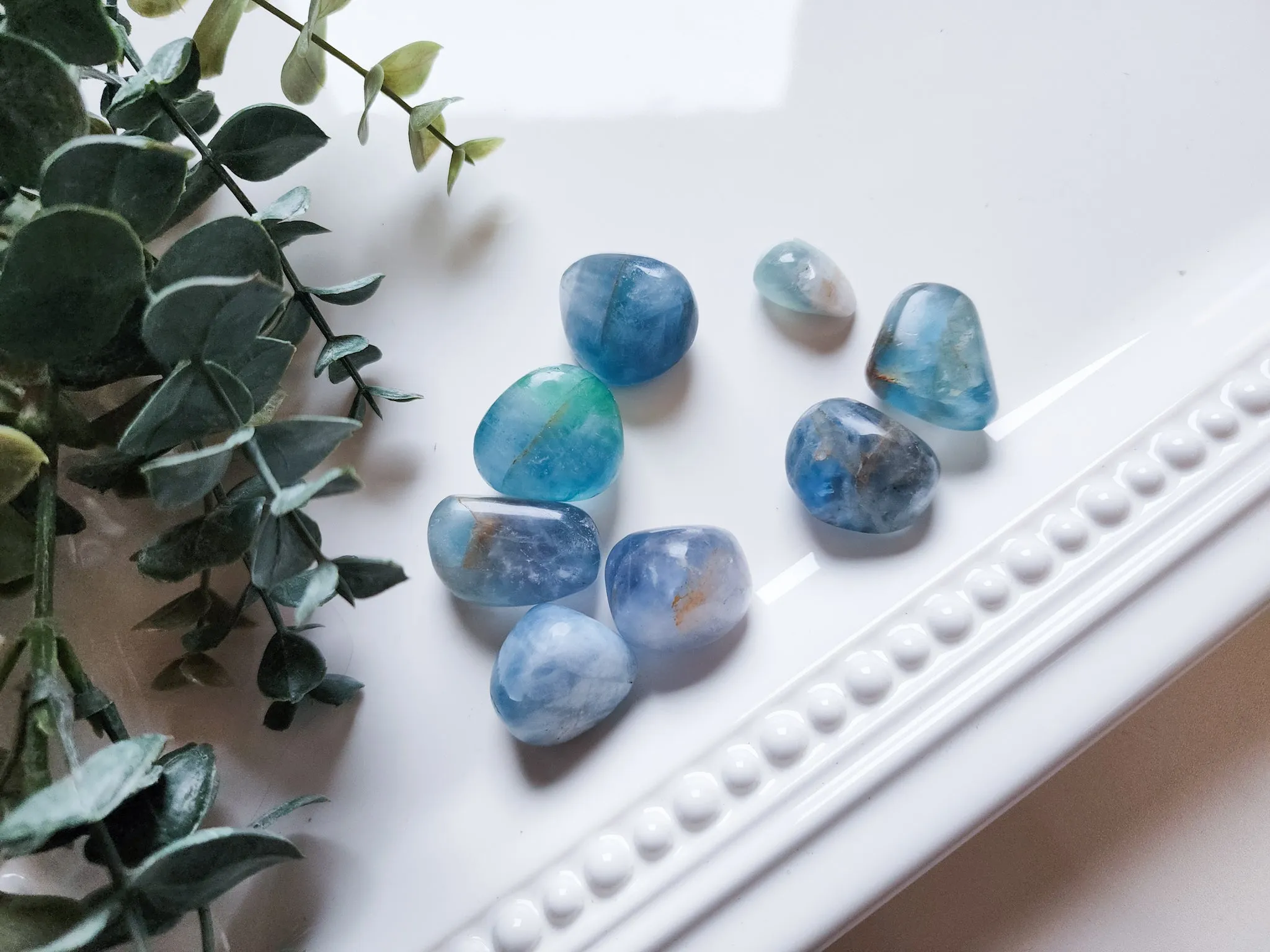 Blue Fluorite Tumbled Stone