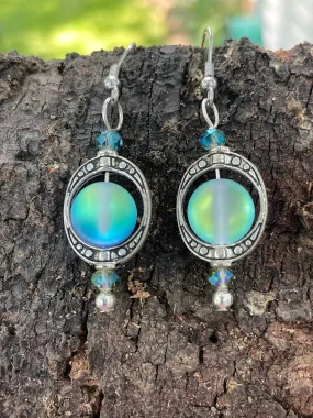 Blue Opalescent Earrings