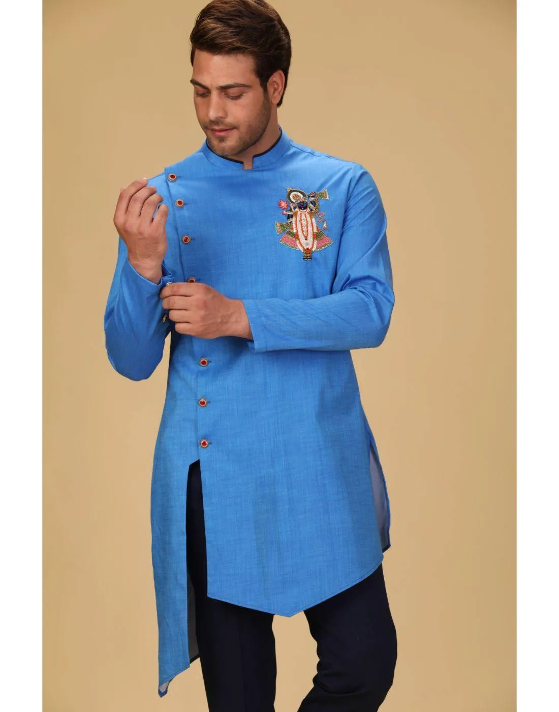 BluesnGreys Cerulean Designer Kurta Pant Set - Rent