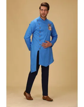 BluesnGreys Cerulean Designer Kurta Pant Set - Rent