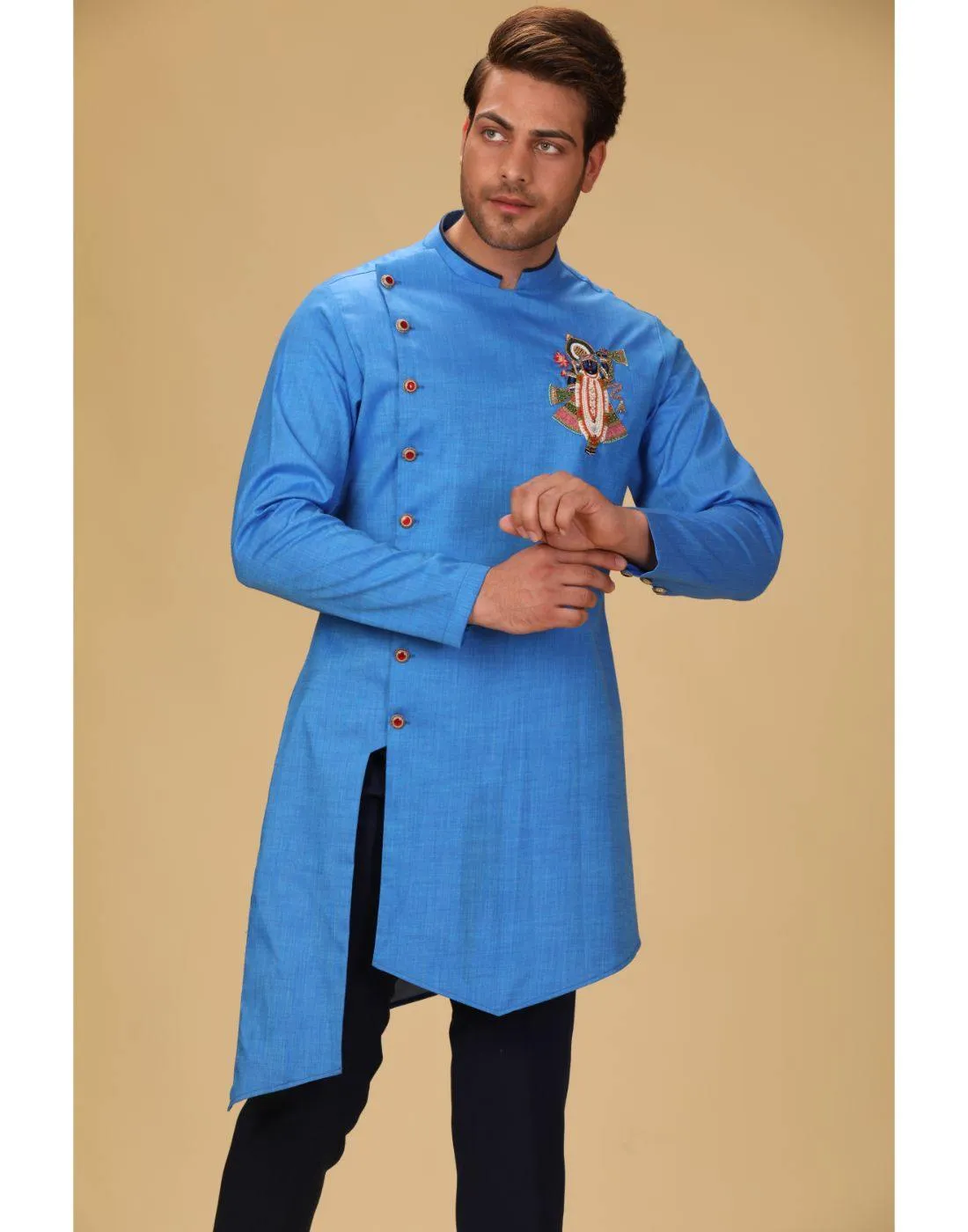 BluesnGreys Cerulean Designer Kurta Pant Set - Rent