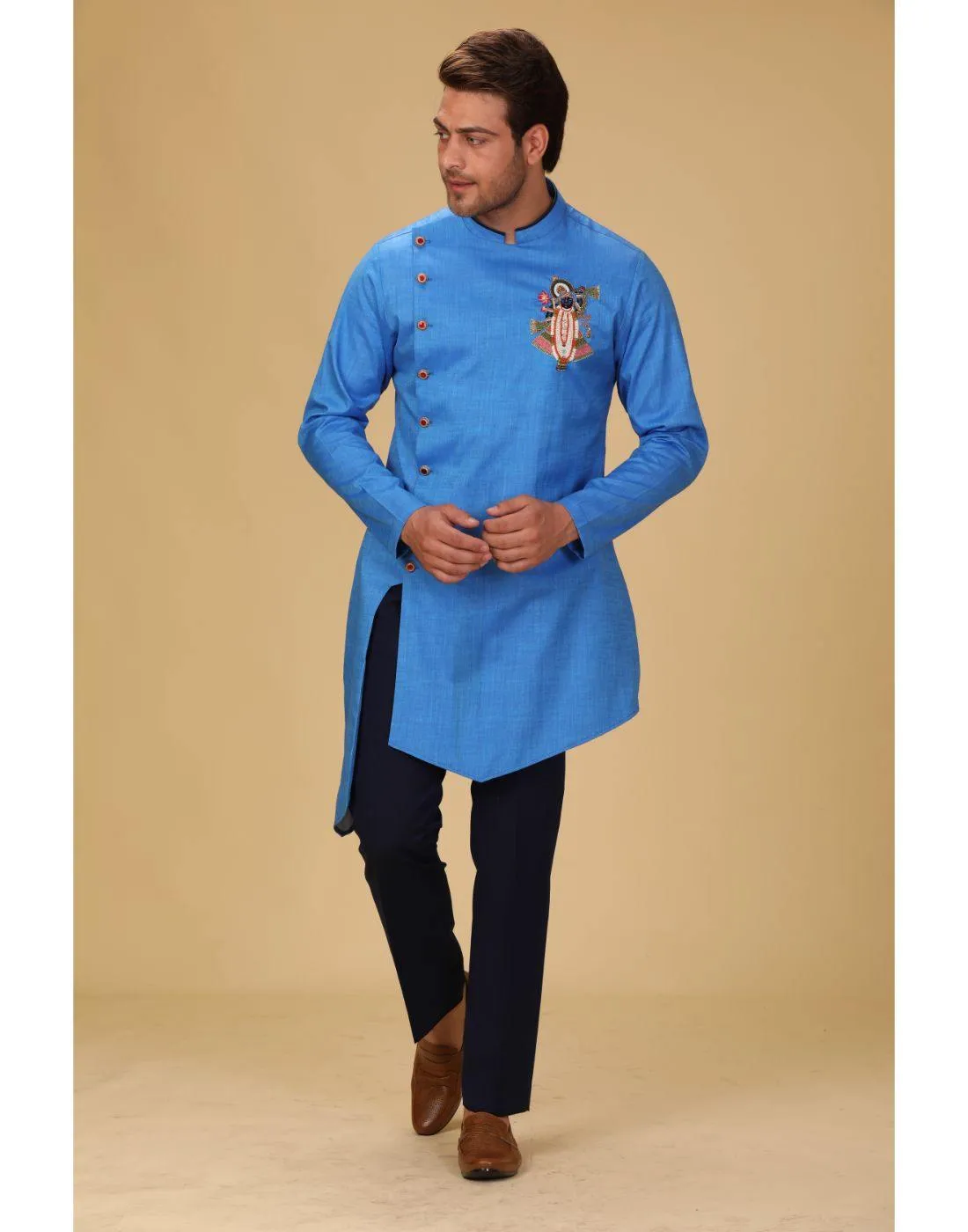 BluesnGreys Cerulean Designer Kurta Pant Set - Rent