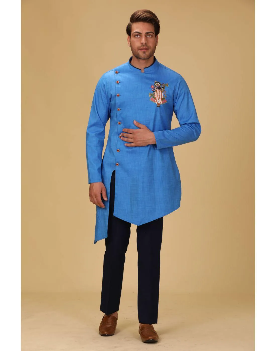 BluesnGreys Cerulean Designer Kurta Pant Set - Rent