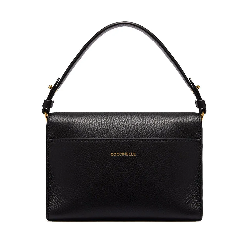 Borsa Donna a Mano con Tracolla COCCINELLE in Pelle linea Binxie Small colore Nero