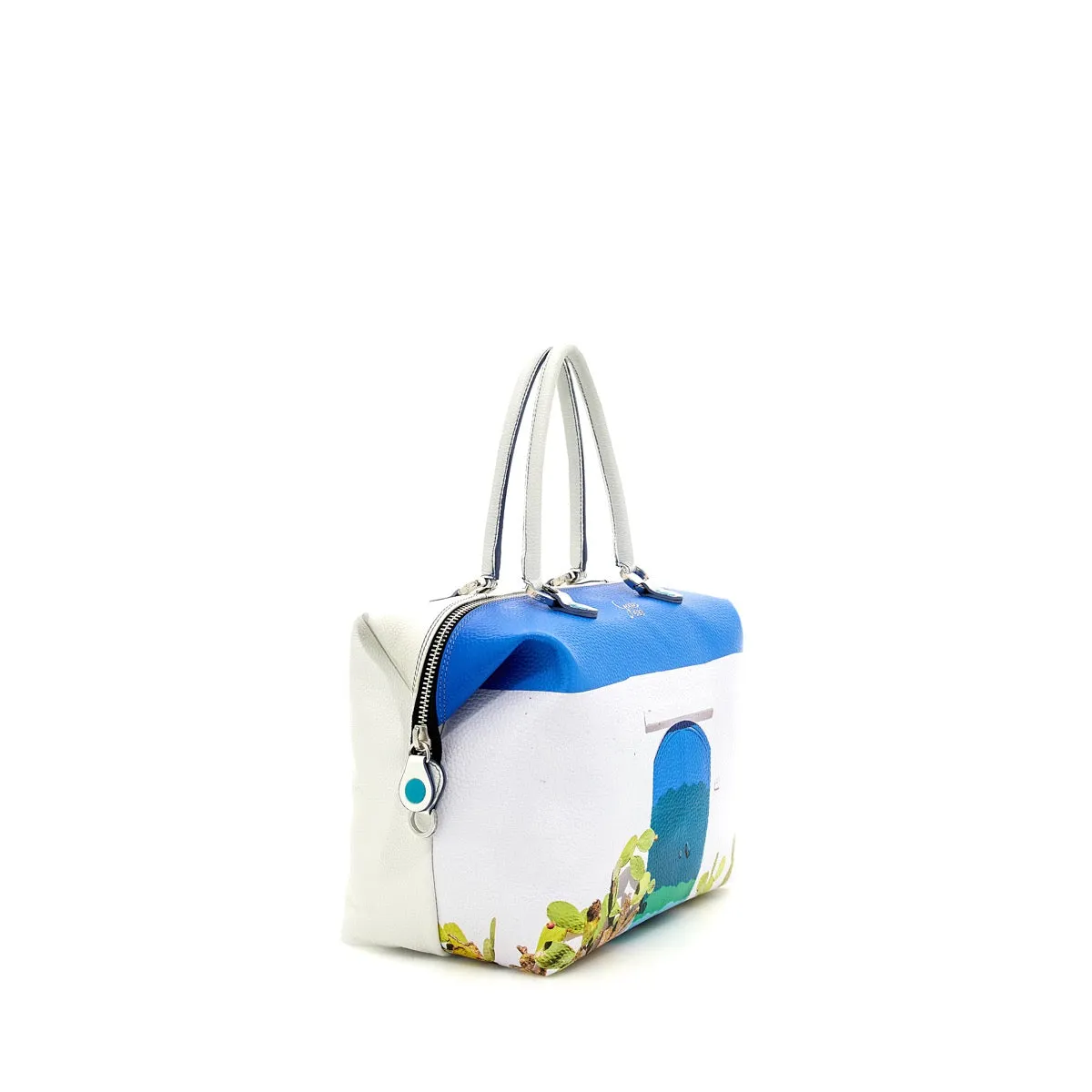 Borsa Donna a Mano con Tracolla GABS G3 PLUS Holiday in Pelle stampa Porta Blu Large