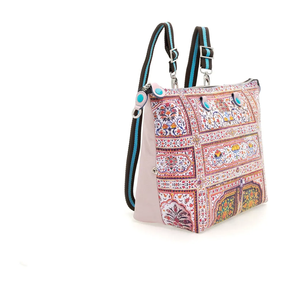 Borsa Donna a Mano con Tracolla GABS G3 PLUS Holiday in Pelle stampa Porta Junagarh Large