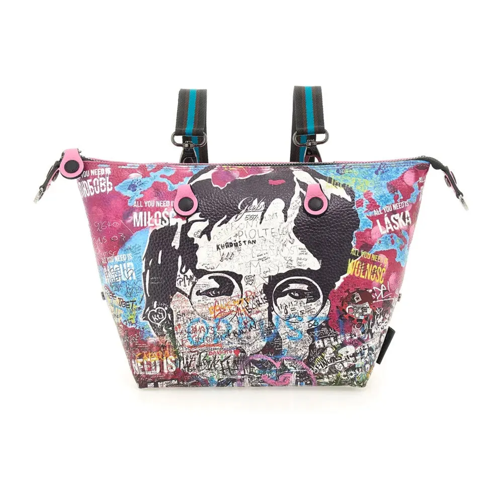 Borsa Donna a Mano con Tracolla GABS G3 PLUS in Pelle stampa Murales Pop Media