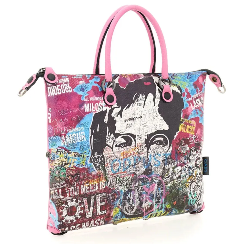 Borsa Donna a Mano con Tracolla GABS G3 PLUS in Pelle stampa Murales Pop Media