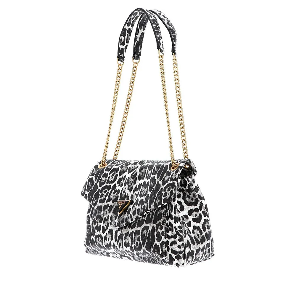 Borsa Donna a Spalla GUESS Linea Laryn Colore Leopard