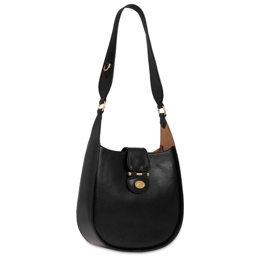 Borsa Donna Hobo THE BRIDGE linea Dora in Pelle Nera