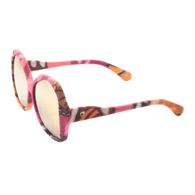 【BUTTERFLY】Hand-made 100% Silk-wrapped Sunglasses with Crystals UV400