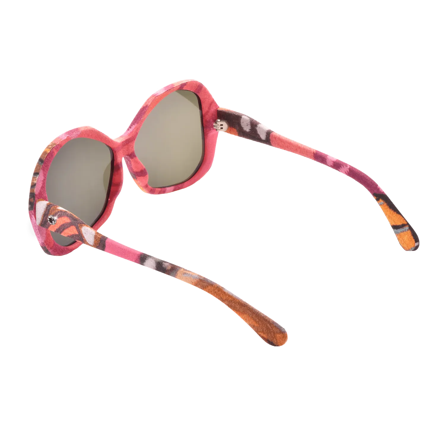 【BUTTERFLY】Hand-made 100% Silk-wrapped Sunglasses with Crystals UV400