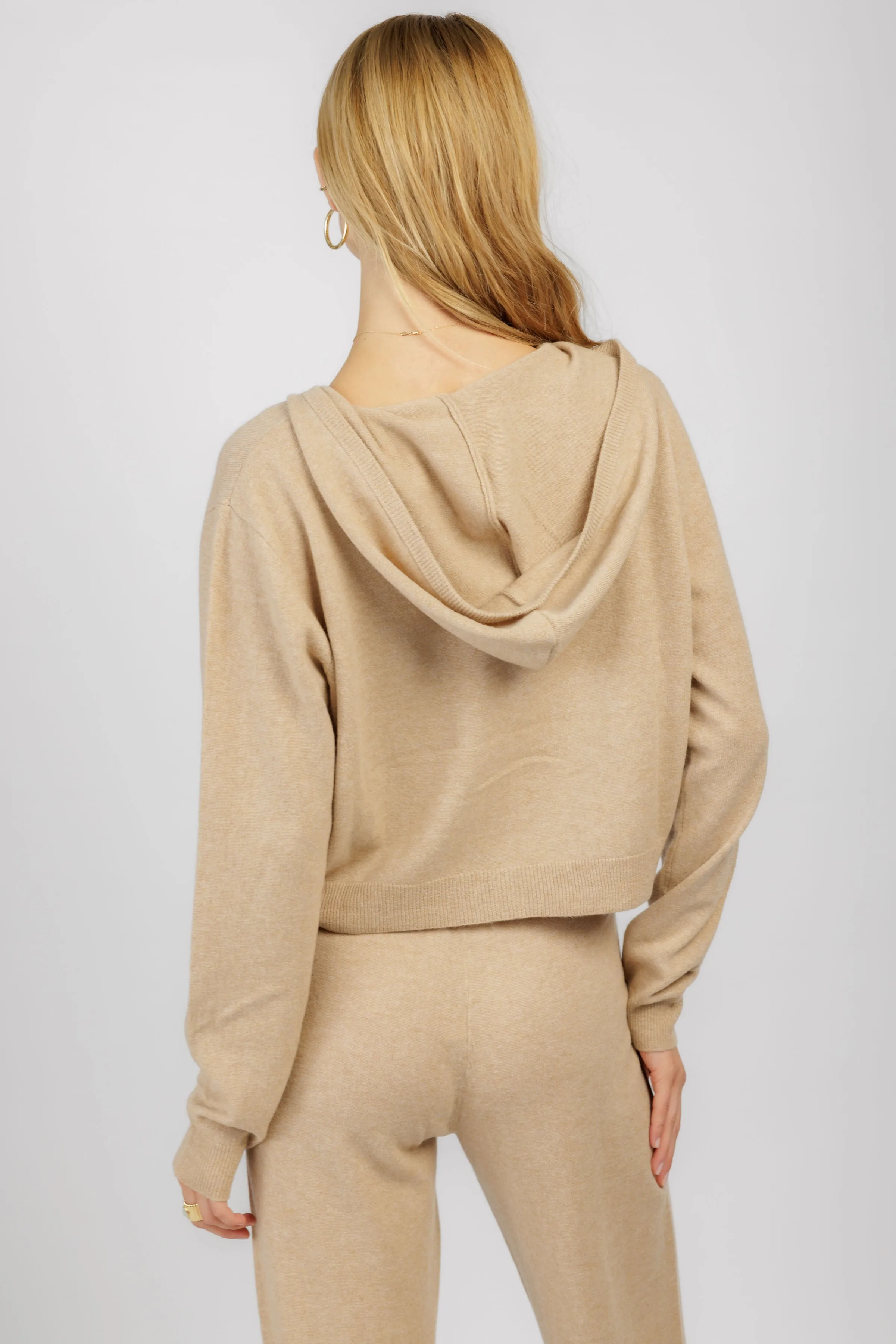 Candace Cashmere Hoodie in Sandhill