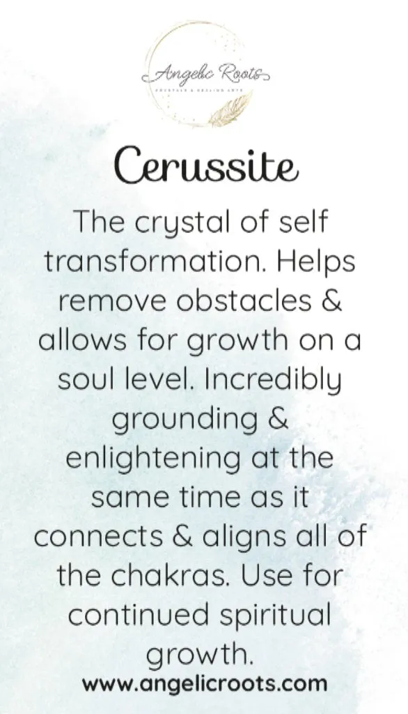 Cerussite Crystal Card