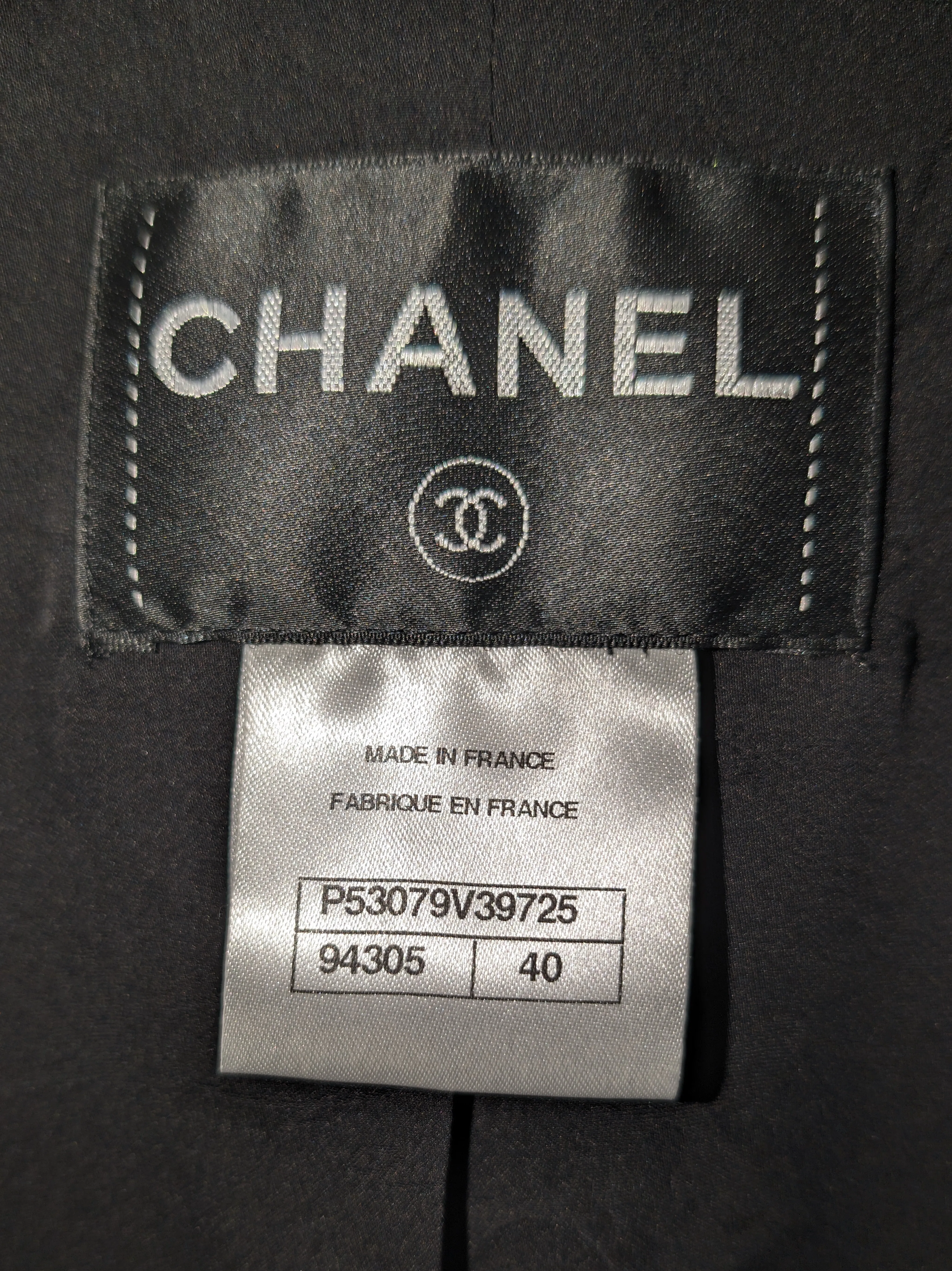 Chanel 2016 Resort Black Tweed Jacket with Ruthenium CC Buttons - FR40 / 6/8