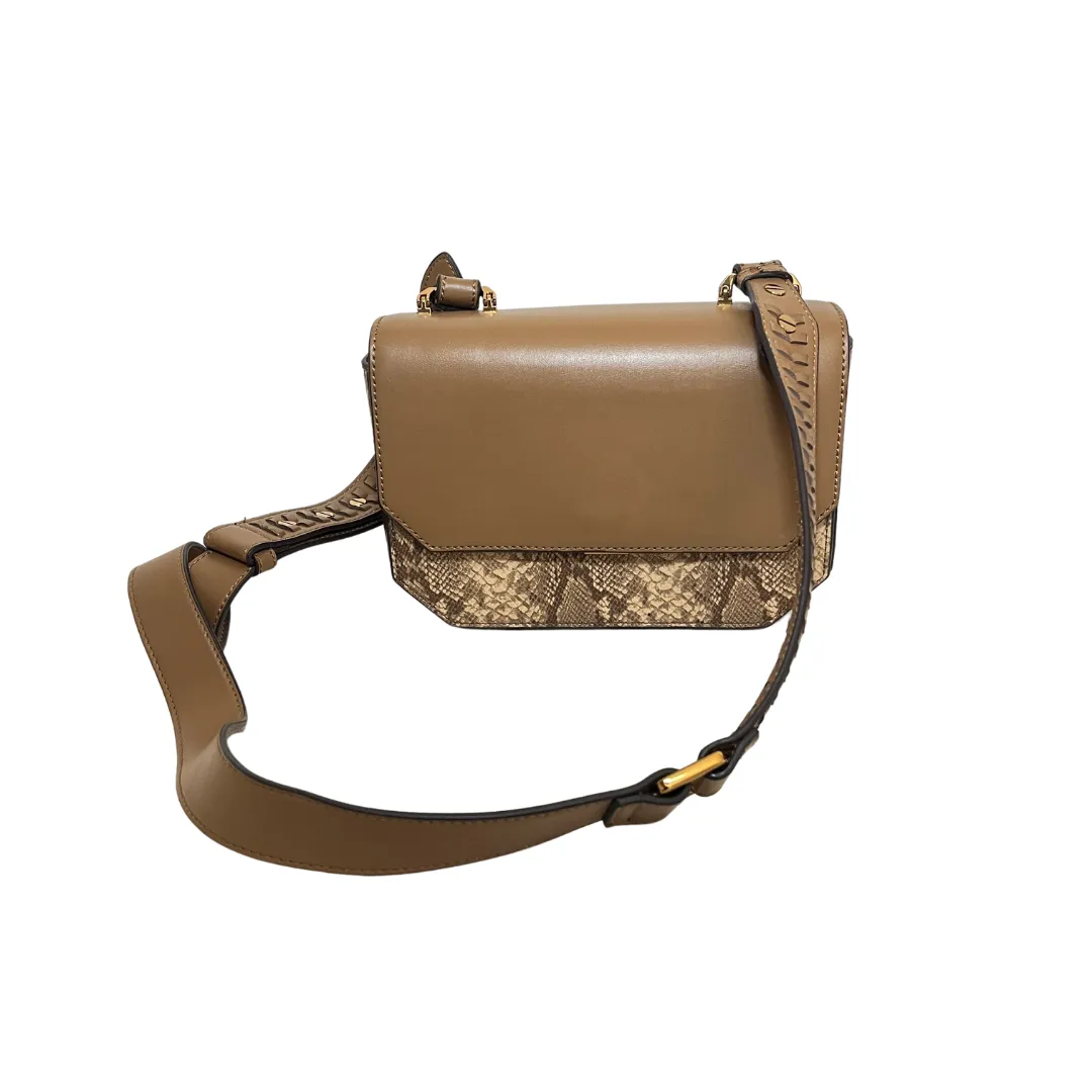 Charles & Keith Brown Snakeskin Textured Crossbody Bag | Gently Used |