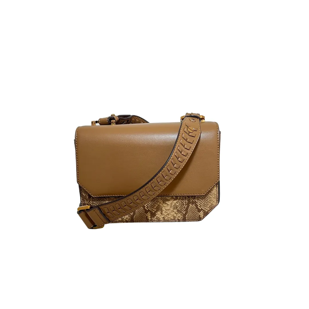 Charles & Keith Brown Snakeskin Textured Crossbody Bag | Gently Used |