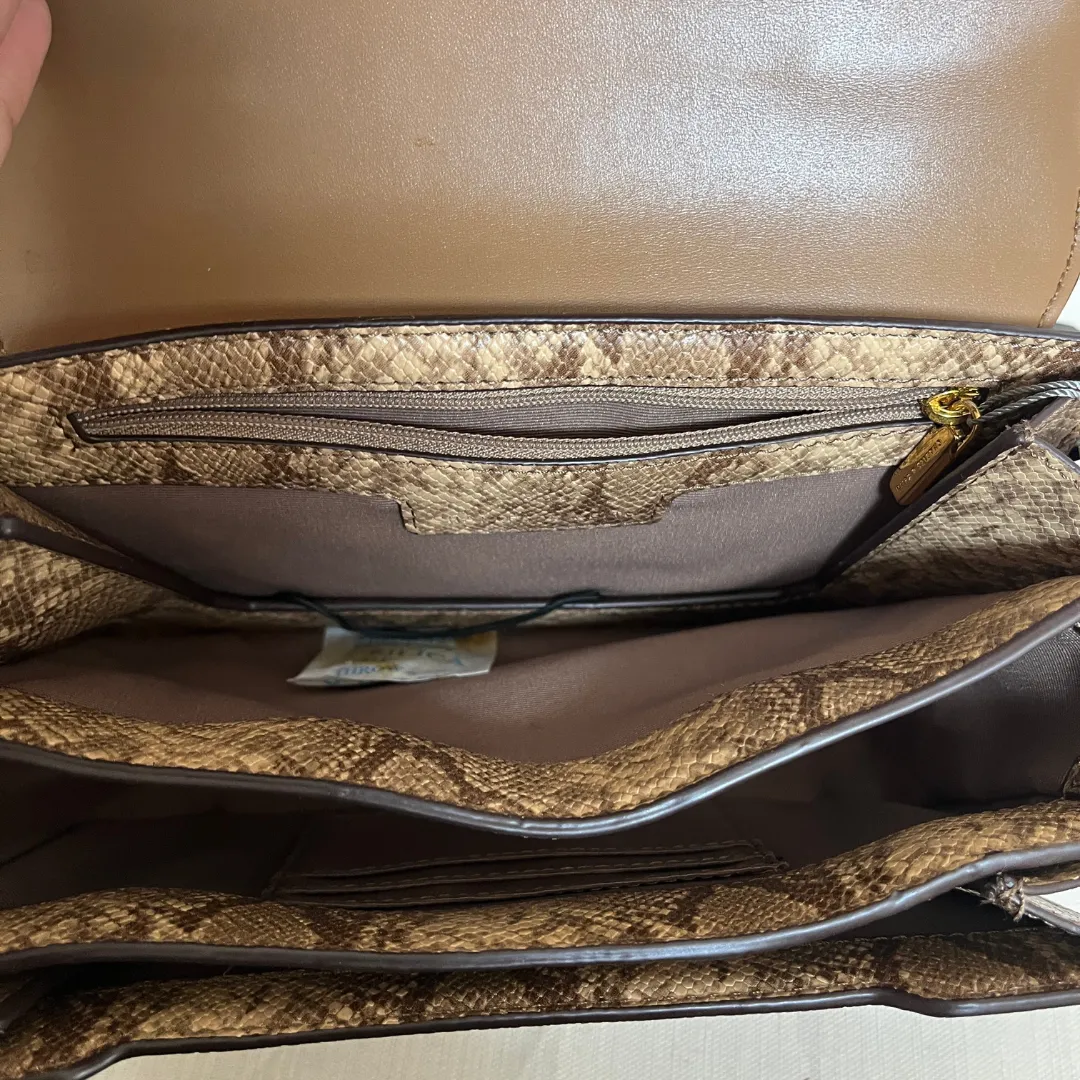 Charles & Keith Brown Snakeskin Textured Crossbody Bag | Gently Used |