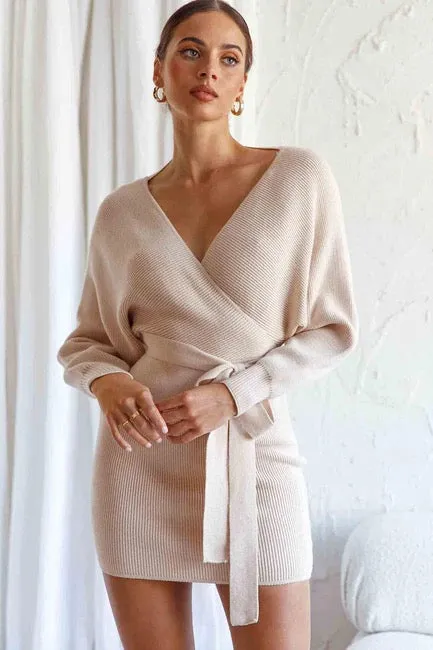 Chloe Knit Dress - Beige