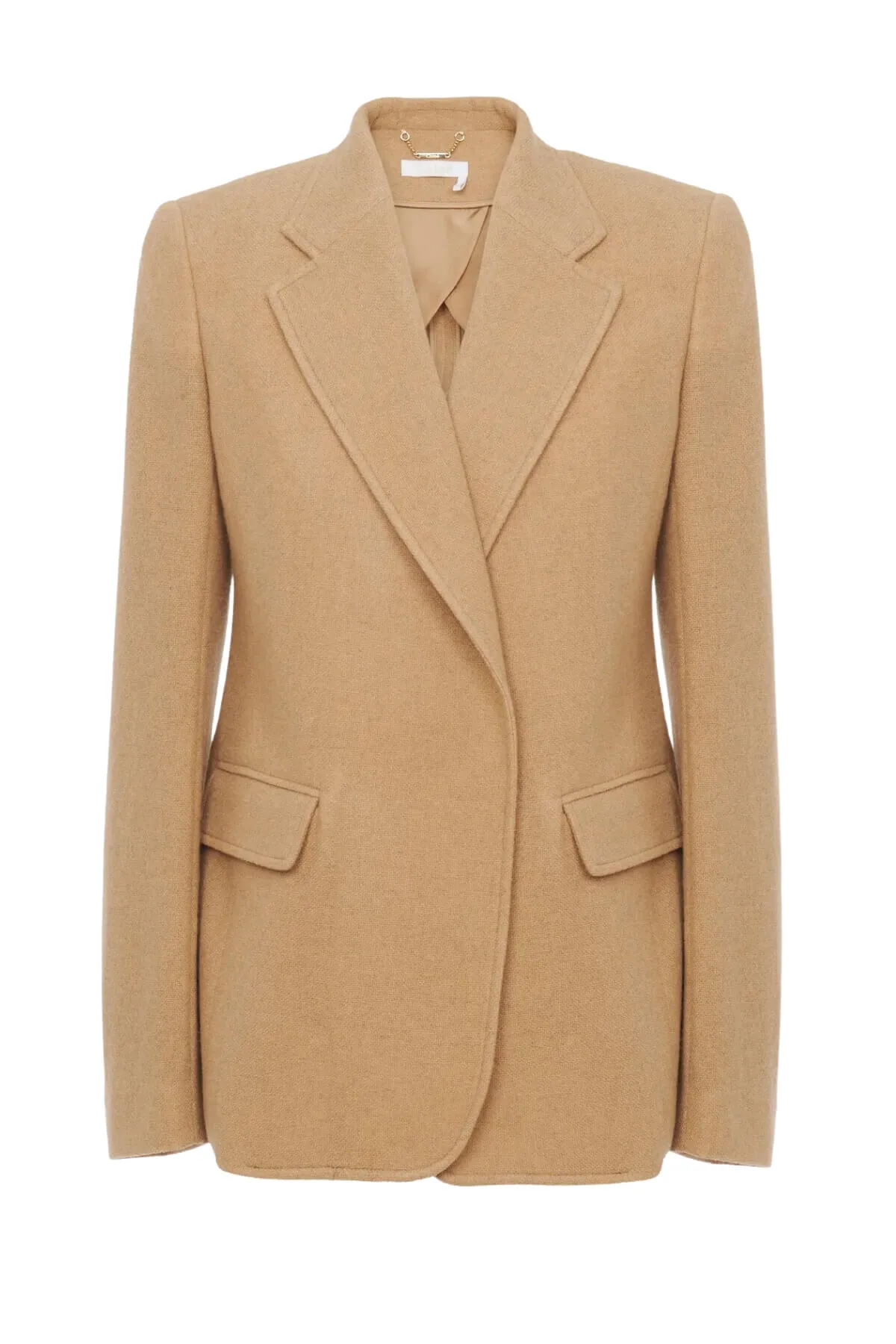 Chloé Buttonless Tailored Blazer - Worn Brown