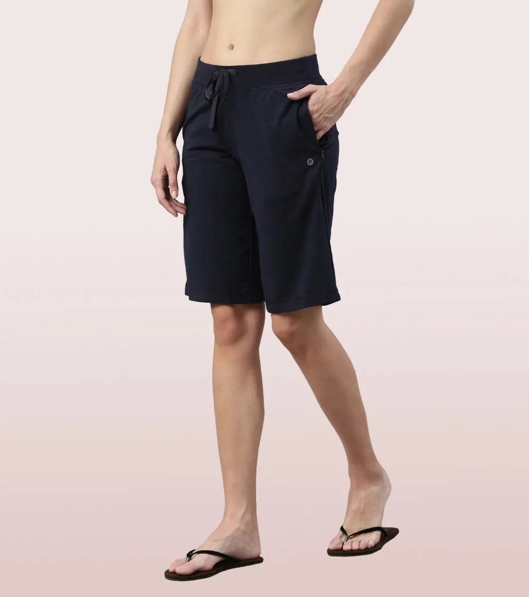 City Shorts | Cotton Knee Length Shorts