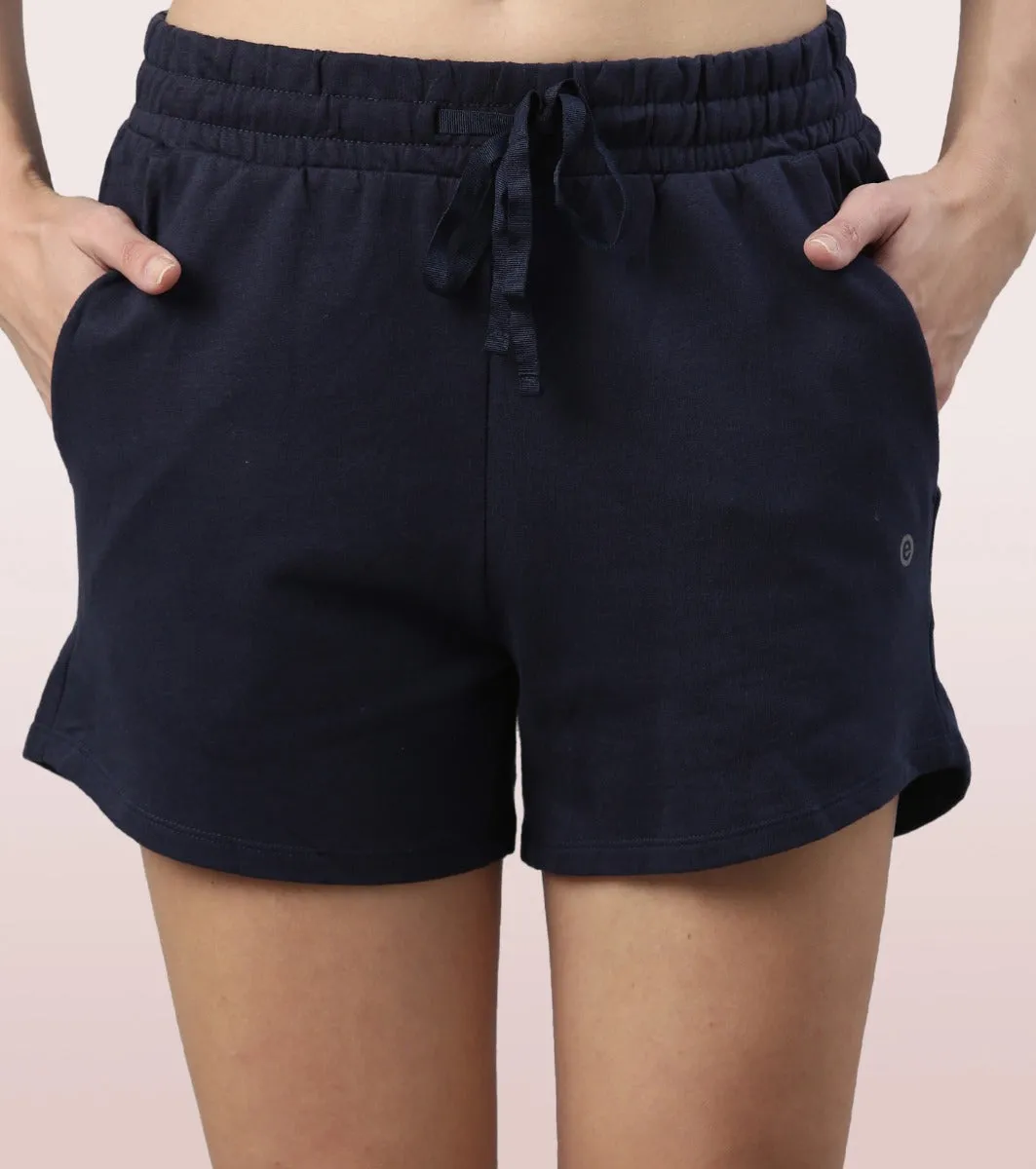 Comfy Shorts | Terry Shorts With Adjustable Waistband & Pockets