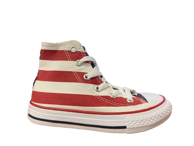 Converse Youth All Star HI 3J254 stars & bars high sneakers with flag