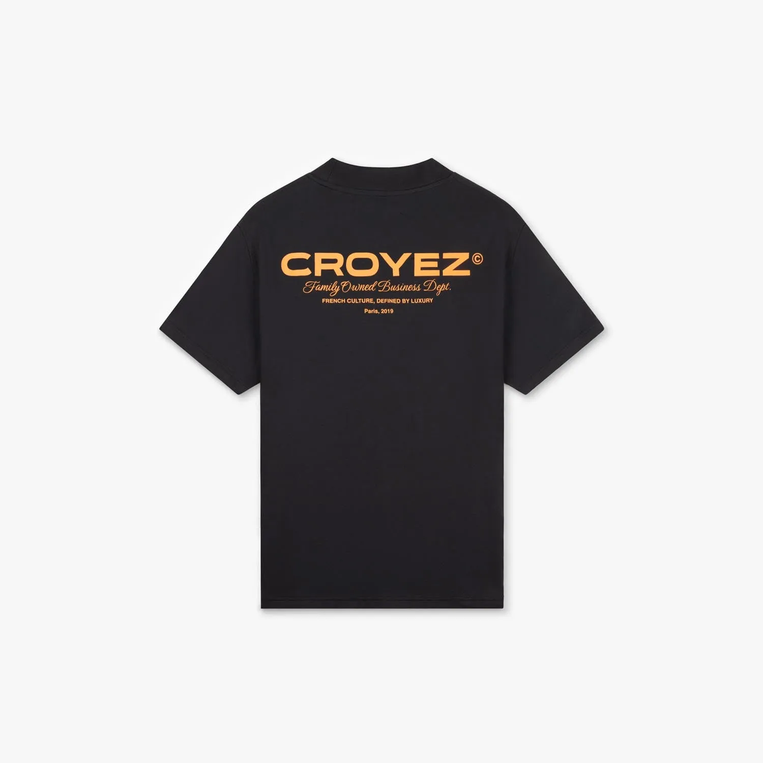 CROYEZ FAMILY OWNED BUSINESS T-SHIRT - BLACK/ORANGE