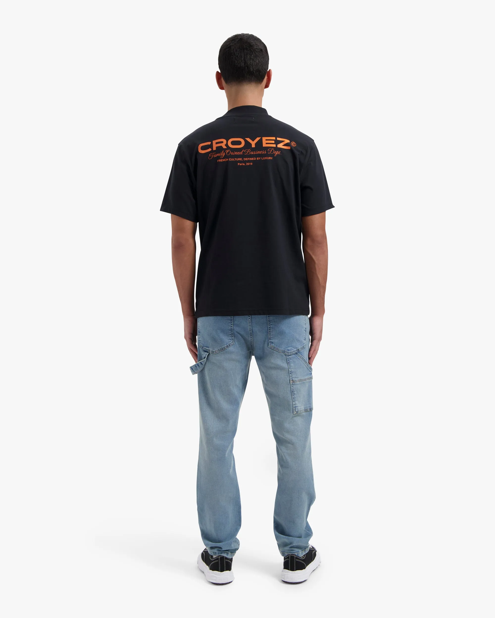 CROYEZ FAMILY OWNED BUSINESS T-SHIRT - BLACK/ORANGE